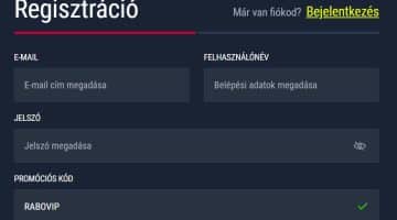 Rabona promóciós kód *RABOVIP* használata – 2025