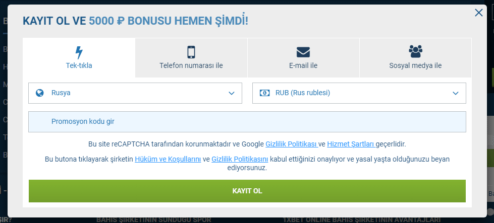1xbet turk register