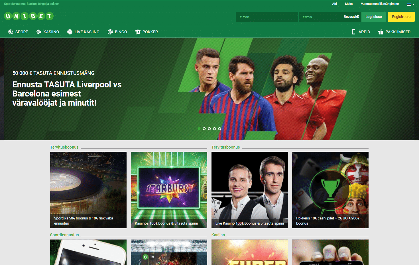 unibet ee landingpage