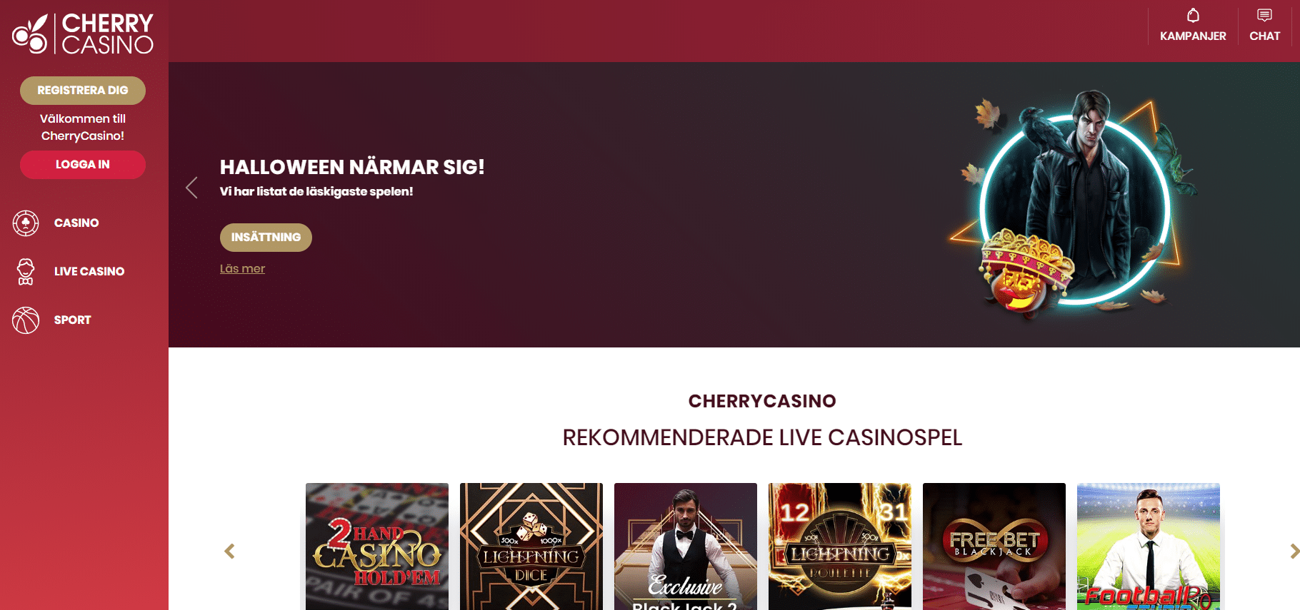 cherrycasino sw landingpage