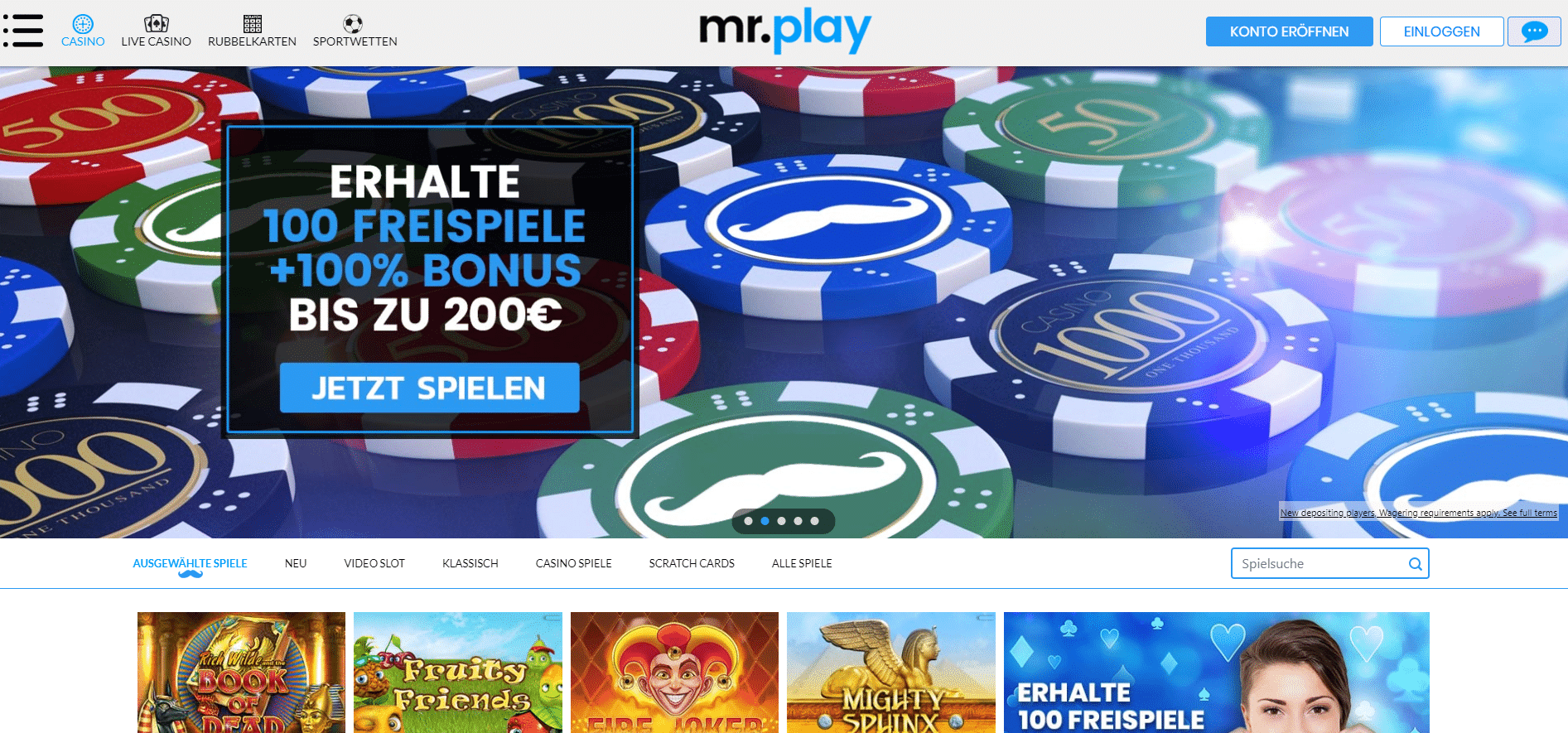 mr play de landingpage