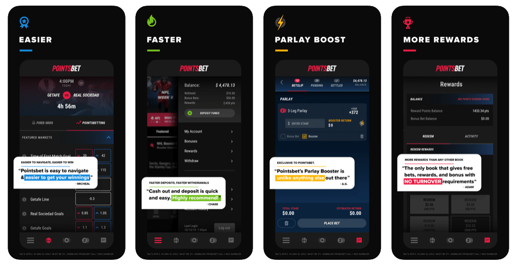 Pointsbet Best Features - Mobile App