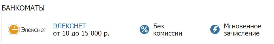 Банкоматы ЭЛЕКCHЕТ Пополнение счета в Бетсити - банкоматы