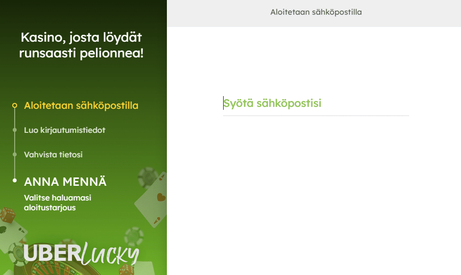 Rekisteröidy Uberlucky bonuskoodilla