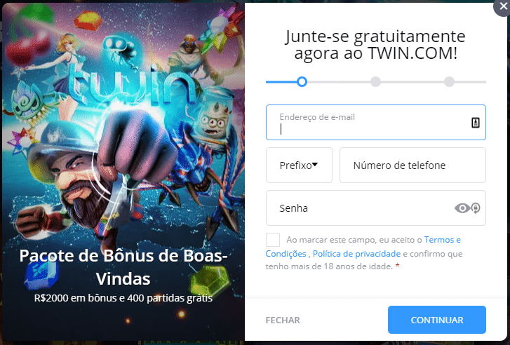 twin casino br register