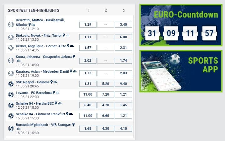 Bet at Home Bonus Sportwetten - Highlights