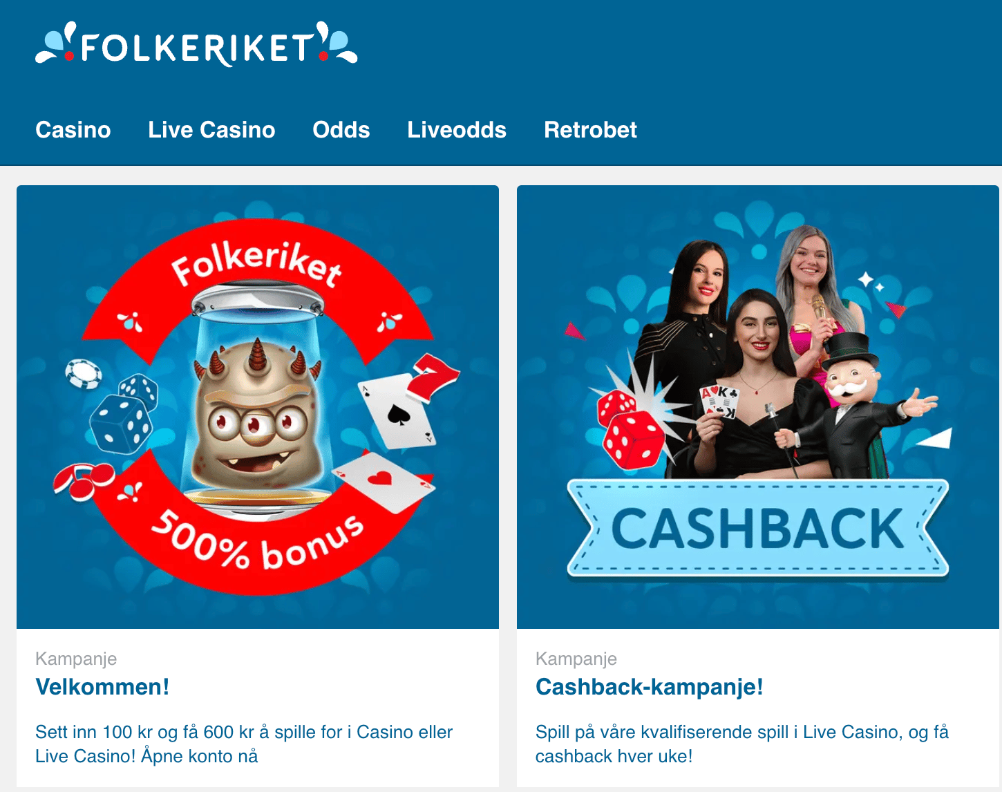 Folkeriket bonuskode FOLKEMAX