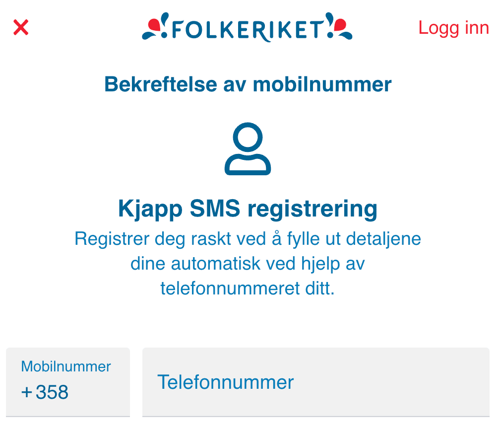 Registrering med Folkeriket bonuskode 