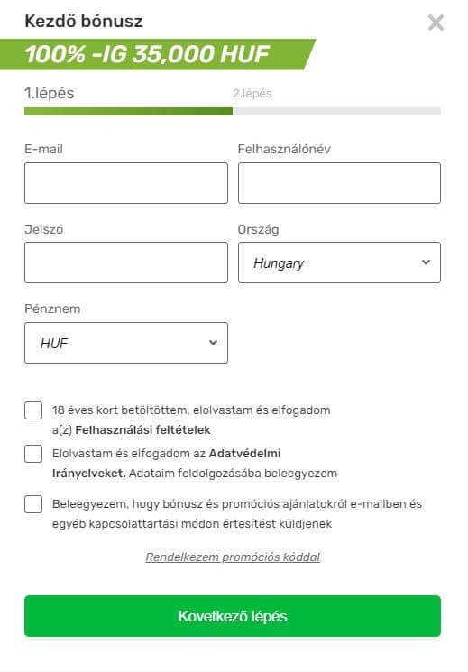 Campobet promóciós kód Campobet regisztráció lépései