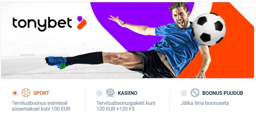 Spordipanuste boonused Tonybet Tonybet boonuskood - Kasiinomängude boonused