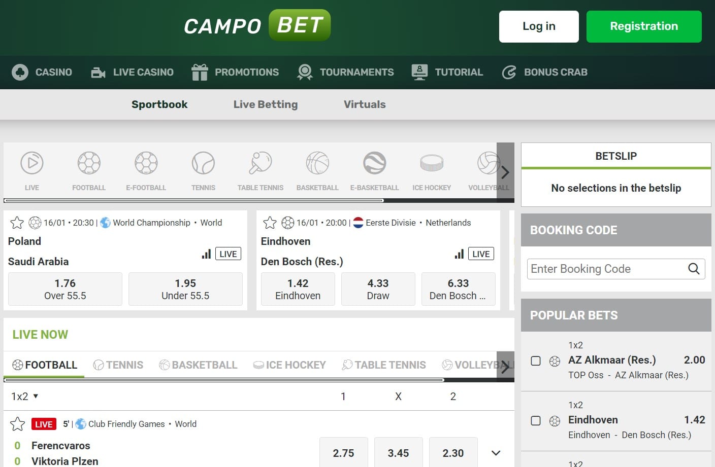 Online sportfogadási Campobet sportfogadási oldal Campobet